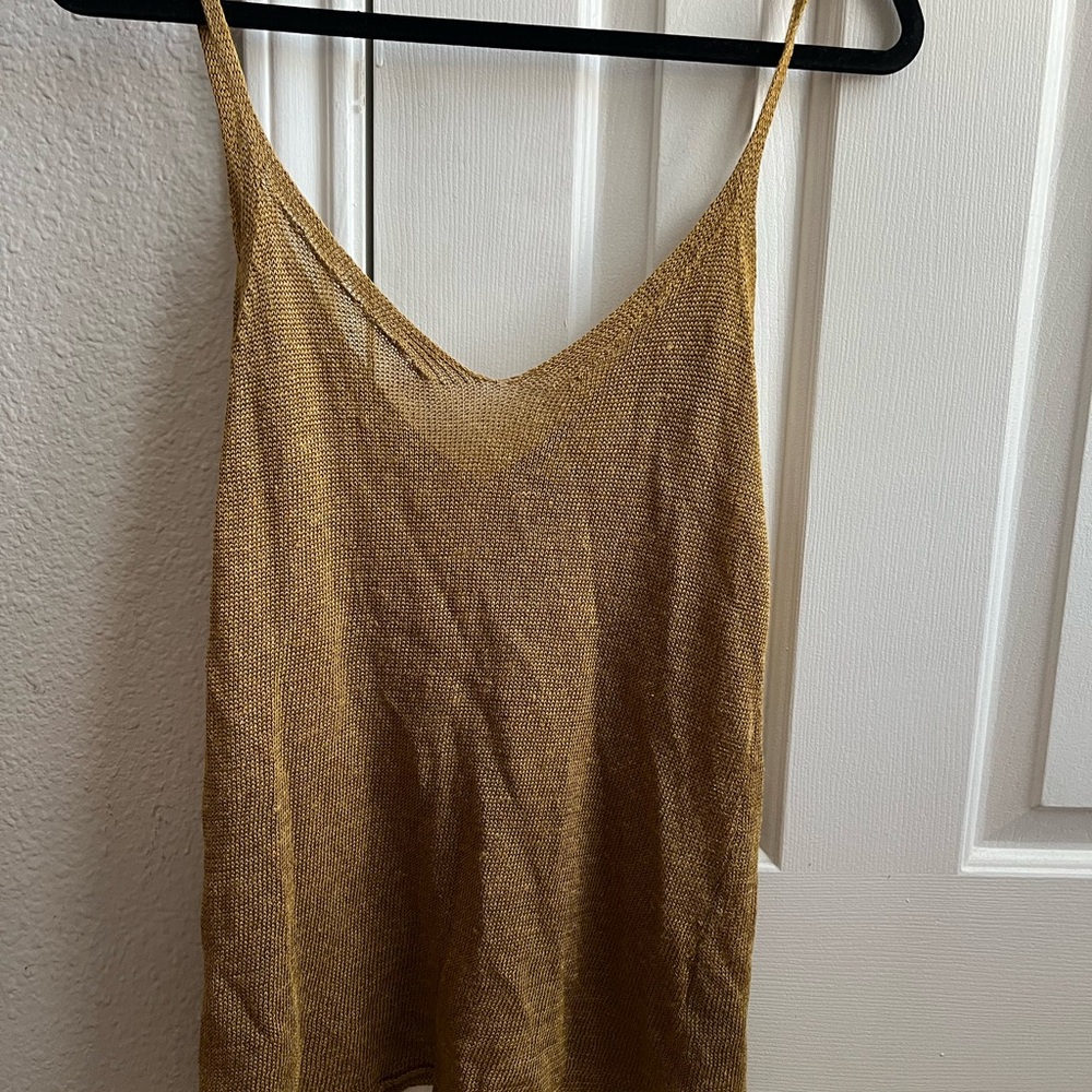 Gold Sleeveless Women's Top